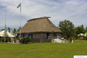 Picture of the house of a village chief on the island of Lautoka, Fiji