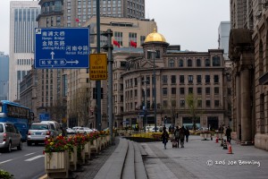 A Busy Shanghai City Street