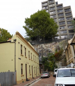 The oldest street in Sydney, in the Rocks 
