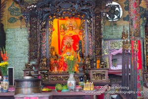 Inside a  Buddhist Temple in Saigon, Viet Nam