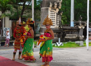 Greeting at Port Benoa by native Balinese people