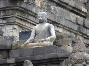 one of the 504 Buddha at Borobudur