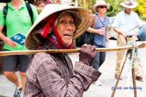 Woman Carries Goods  to Market in Hoi An