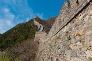 The Great Wall of China in the mountains around Beijing
