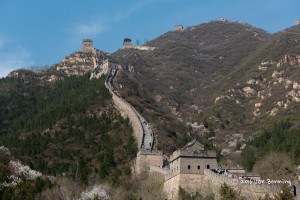 The Great Wall of China in the Mountains by Beijing