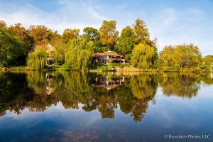 Lakefront Houses in Autumn