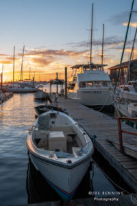 Newport Marina at Sunset