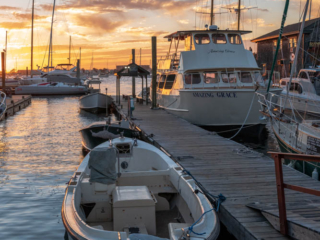 Newport Marina at Sunset