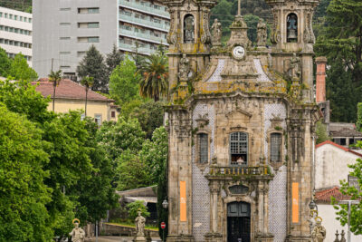 Historic Baroque Church and Formal Gardens in Braga, Portugal